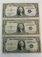 (3) 1935 $1 silver certificates