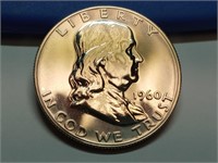 Gem Proof 1960 Franklin silver half dollar
