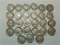 (27) full date Buffalo nickels