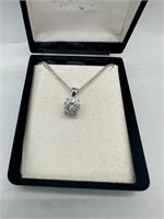 Sterling Silver .925 Round Pendant Necklace