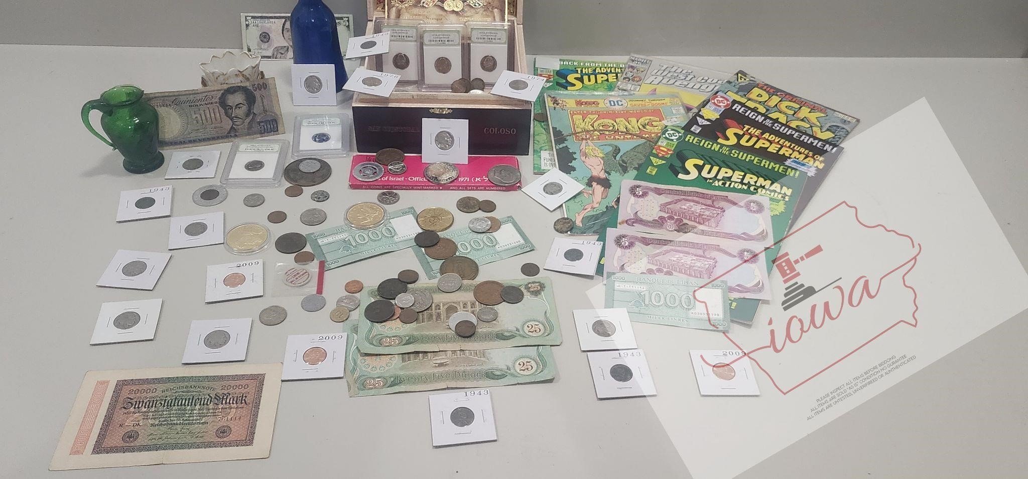 Huge Estate Collection Coins, Uncirculated Notes.