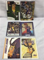 OF) SIX DIFFERENT KOBE BRYANT CARDS, GET EM WHILE