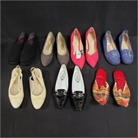 Group of designer style shoes marked Coach,