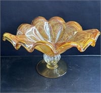 Vintage Murano style art glass candy dish