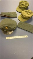5 Vintage post World War II US Army hats. Include