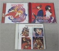 C12) 3 Rurouni Kenshin Music CDs Japanese Manga