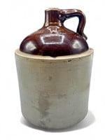 Antique stoneware jug, 13” h.