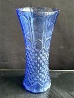 Vintage blue glass vase