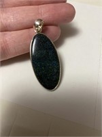 silver and gemstone pendant - believe it is