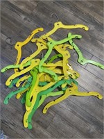 Vintage plastic hangers lot - 13 yellow and 
10