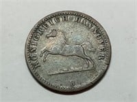 1858 b Hannover silver one groschen