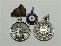 (4) sterling silver necklace pendants