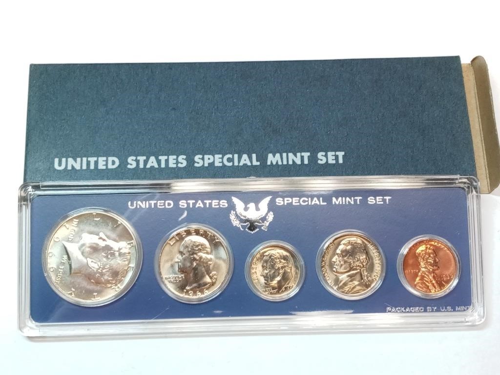 Uncirculated 1966 special mint set with silver