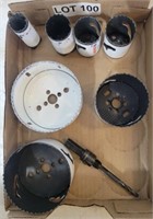 (7) Hole Saws & Bit, Assorted Sizes