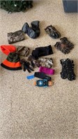 Winter hats, gloves, sm-med traction aids , sz lg