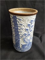 Signed glazed stoneware vase