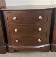 Wooden Nightstand with 3 Drawers