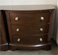 Wooden Nightstand with 3 Drawers