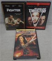 C12) 3 DVDs Movies Action Fighter Twisted Zorro