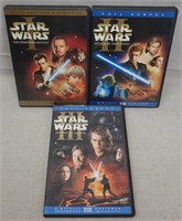 C12) 3 DVDs Movies Star Wars Episode 1 2 3