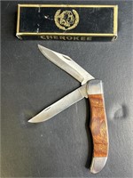 Vintage Cherokee pocket knife with box