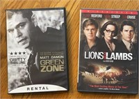 F15) Green Zone and Lions for Lambs DVDs