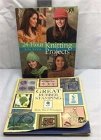 F13) RUBBER STAMPING & KNITTING BOOKS