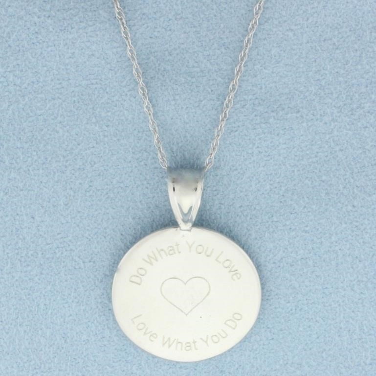 Do What You Love, Love What You Do Necklace in 14k