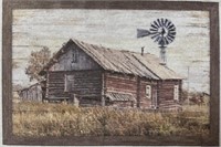 Farmhouse Barn Wall Art Framed 24x16”