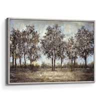 Abstract Tree Canvas Wall Art: Framed Hand Painted