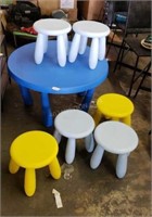 Plastic Kids Table w/4 Chairs