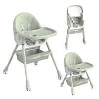 Baby Folding High Chair Convertible Compact with