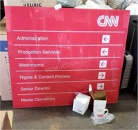 CNN Sign & 2 Mugs