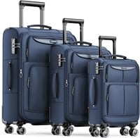 SHOWKOO 3-Piece Luggage Set w/ TSA Lock