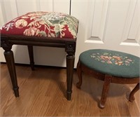 Vintage Vanity Seat and Footstool