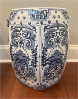 Blue and White Asian Style Garden Stool