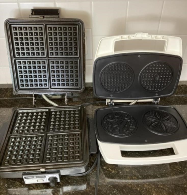 GE Waffle Maker and Toastmaster Pizzelle Maker