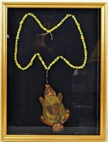Antique Hudson Bay Gorget with Trade bead necklace
