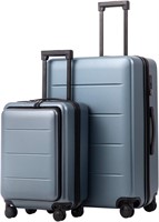 COOLIFE 2-Pc ABS+PC Luggage Set
