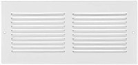 16x8 Sidewall Grill White Set of 2