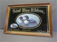 ~ Pabst Blue Ribbon Common Loon Beer Sign 15x22"