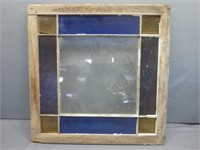 *Vintage Stained Glass Window 28x28"