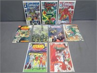 (12) Comic Books Fantastic Four - Titans -