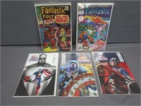 (9) Comic Books Fantastic Four - Captain America
