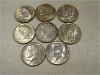 (8) 1967-1969 Kennedy Half Dollars 40% Content