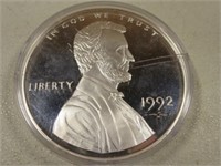 1992 Lincoln 1/2 Pound Pure Silver Penny