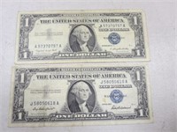 1957 & 1957-A $1 Silver Certificates Blue Seals