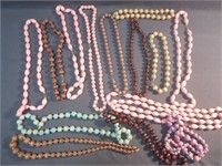(15) Wooden Bead Necklaces