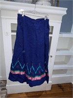 Pretty Irene Pulos Cotton Skirt Tlaquepaque Mexico