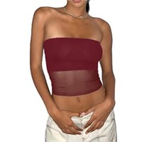 Small, EMMIOL Tube Tops for Women Sexy See